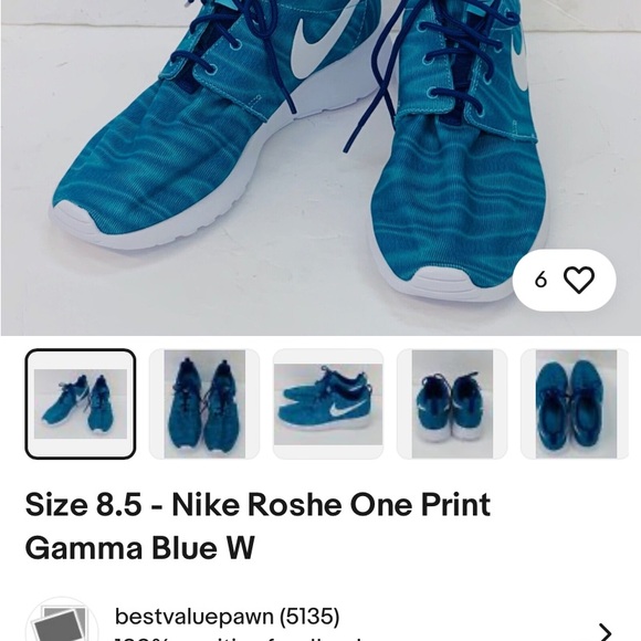 Nike Roshe blue running shoes - Picture 6 of 7